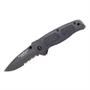 Smith & Wesson Knives 5000B AUTO Automatic Part Serrated SWAT Linerlock Knife with Black Blade/Handle Smith & Wesson Knives 5000B AUTO Automatic Part Serrated SWAT Linerlock Knife with Black Blade/Handle