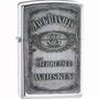 Zippo Lighters 16427 Jack Daniel's Label Pewter Emblem Zippo Lighter with High Polished Chrome Finish Zippo Lighters 16427 Jack Daniel's Label Pewter Emblem Zippo Lighter with High Polished Chrome Finish