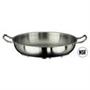 Paella Pan in Stainless Steel - Size: Dia 15 3/4 x H 2 3/8 Paella Pan in Stainless Steel - Size: Dia 15 3/4 x H 2 3/8