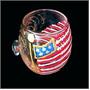 Bellisimo! America's Flag Design Hand Painted 5 oz. - CANS-0901 Bellisimo! America's Flag Design Hand Painted 5 oz. - CANS-0901