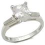 Sterling Silver Princess Cut CZ Engagement Ring Size 7 Sterling Silver Princess Cut CZ Engagement Ring Size 7